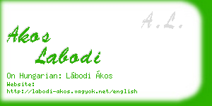 akos labodi business card