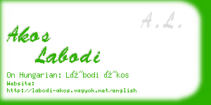 akos labodi business card